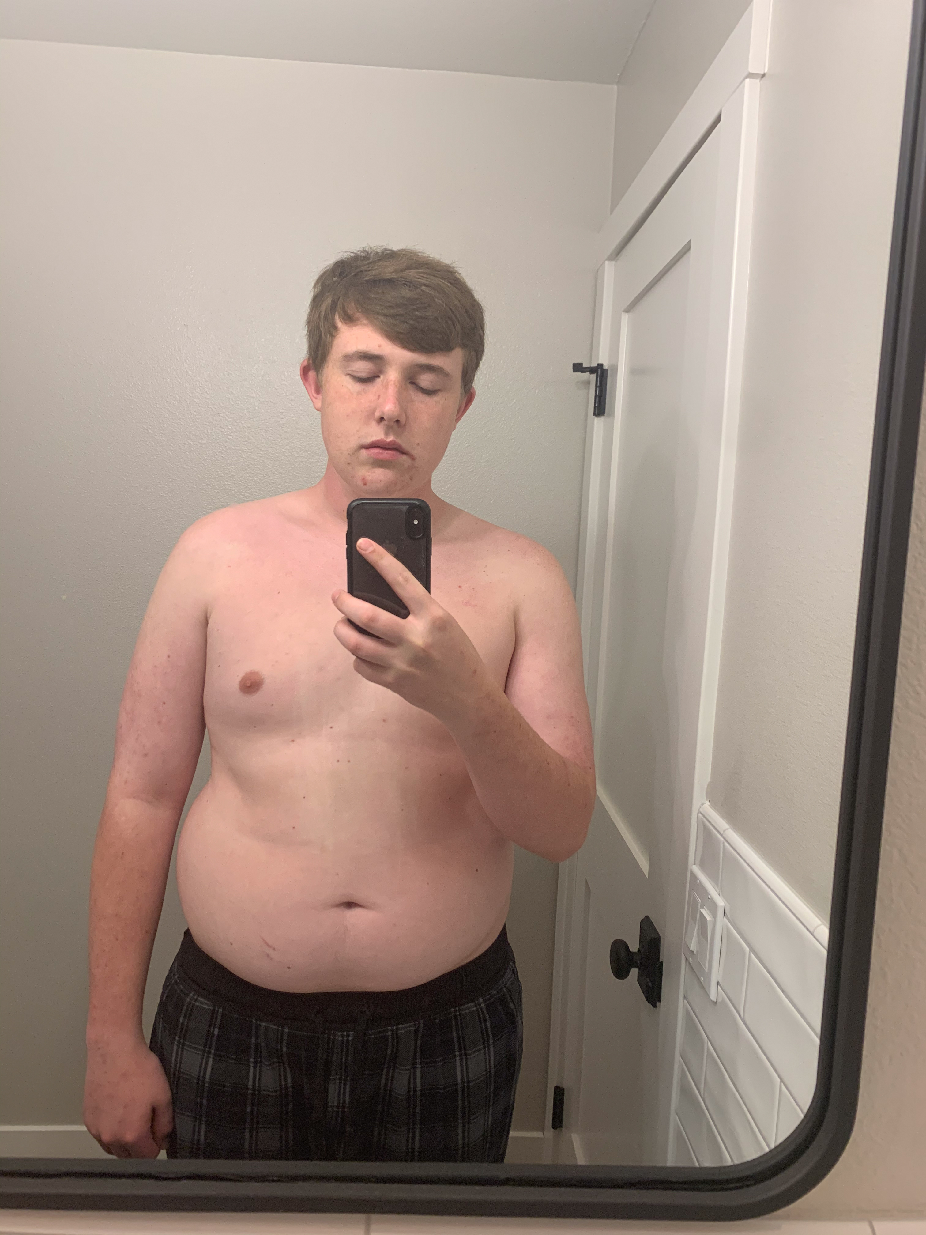 Owen before - higher body fat and less muscle